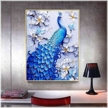 Laden Sie das Bild in den Galerie-Viewer, Diamond Painting - Blauer Pfau