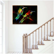Laden Sie das Bild in den Galerie-Viewer, Diamond Painting - Farbiges Vogelpaar