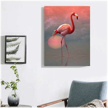 Laden Sie das Bild in den Galerie-Viewer, Diamond Painting - Flamingo Sonnenuntergang