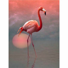 Laden Sie das Bild in den Galerie-Viewer, Diamond Painting - Flamingo Sonnenuntergang