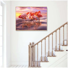 Laden Sie das Bild in den Galerie-Viewer, Diamond Painting - Gruppe Flamingos