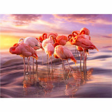 Laden Sie das Bild in den Galerie-Viewer, Diamond Painting - Gruppe Flamingos