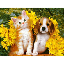 Laden Sie das Bild in den Galerie-Viewer, Diamond Painting - Hund und Katz