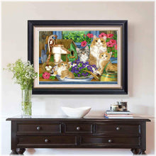 Laden Sie das Bild in den Galerie-Viewer, Diamond Painting - Katzenfamilie