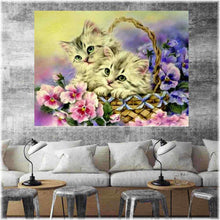 Laden Sie das Bild in den Galerie-Viewer, Diamond Painting - Katzen im Nest