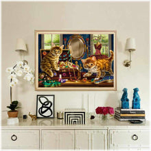 Laden Sie das Bild in den Galerie-Viewer, Diamond Painting - Katzen stöbern