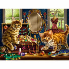 Laden Sie das Bild in den Galerie-Viewer, Diamond Painting - Katzen stöbern