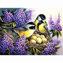 Laden Sie das Bild in den Galerie-Viewer, Diamond Painting - Kohlmeisen im Familienglück