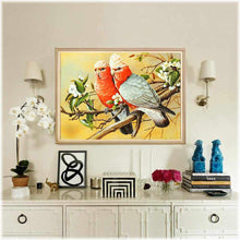 Laden Sie das Bild in den Galerie-Viewer, Diamond Painting - Papageienpaar