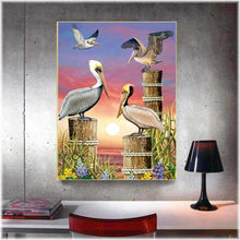 Laden Sie das Bild in den Galerie-Viewer, Diamond Painting - Pelikane am Meer