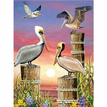 Laden Sie das Bild in den Galerie-Viewer, Diamond Painting - Pelikane am Meer