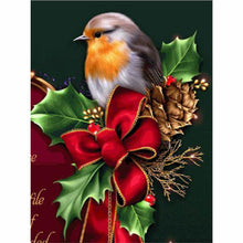 Laden Sie das Bild in den Galerie-Viewer, Diamond Painting - Rotkehlchen auf dem Nistelzweig