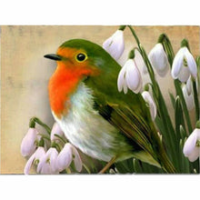 Laden Sie das Bild in den Galerie-Viewer, Diamond Painting - Rotkehlchen und Maiglöckchen