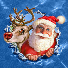 Laden Sie das Bild in den Galerie-Viewer, Diamond Painting - Rudolf und Santa