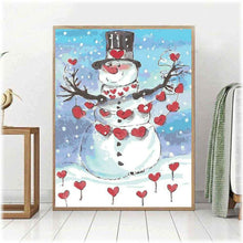 Laden Sie das Bild in den Galerie-Viewer, Diamond Painting - Schneemann voller Liebe