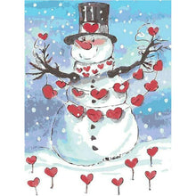 Laden Sie das Bild in den Galerie-Viewer, Diamond Painting - Schneemann voller Liebe