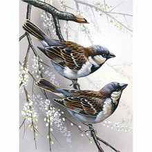 Laden Sie das Bild in den Galerie-Viewer, Diamond Painting - Spatzenpaar