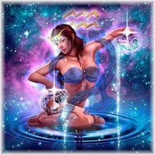 Laden Sie das Bild in den Galerie-Viewer, Diamond Painting - Sternzeichen Wassermann