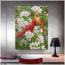 Laden Sie das Bild in den Galerie-Viewer, Diamond Painting - Vögel in der Apfelblüte