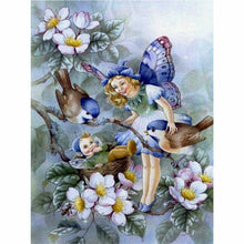 Laden Sie das Bild in den Galerie-Viewer, Diamond Painting - Vögel mit Elfen