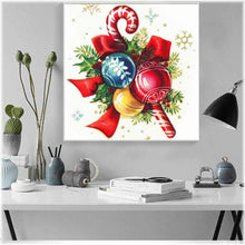Laden Sie das Bild in den Galerie-Viewer, Diamond Painting - Weihnachtskugeln und Zuckerstange