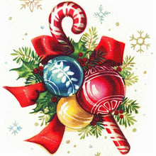 Laden Sie das Bild in den Galerie-Viewer, Diamond Painting - Weihnachtskugeln und Zuckerstange