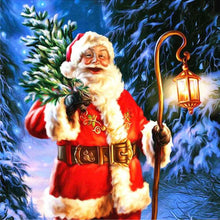 Laden Sie das Bild in den Galerie-Viewer, Diamond Painting - Weihnachtsmann im Wald