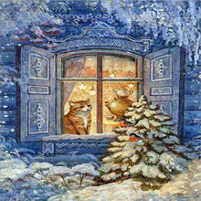 Laden Sie das Bild in den Galerie-Viewer, Diamond Painting - Winterfenster