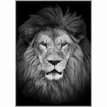 Laden Sie das Bild in den Galerie-Viewer, Diamond Painting - König der Tiere / schwarz-weiß