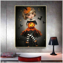 Laden Sie das Bild in den Galerie-Viewer, Diamond Painting - Kürbis Mädchen
