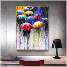 Laden Sie das Bild in den Galerie-Viewer, Diamond Painting - Umbrella rain