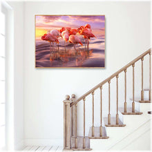 Laden Sie das Bild in den Galerie-Viewer, Diamond Painting - Gruppe Flamingos
