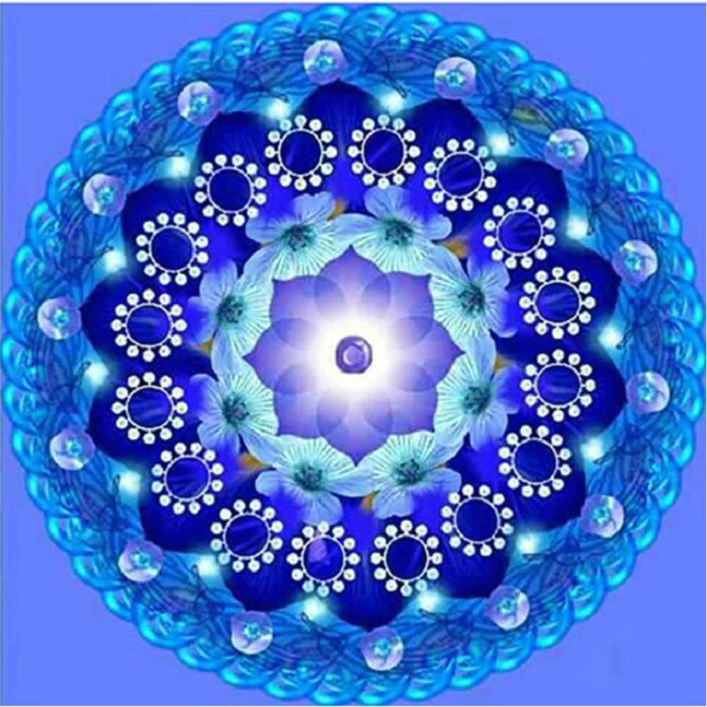 Diamond Painting - blaue Blume