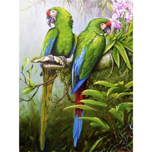Diamond Painting - Papageien im Dschungel