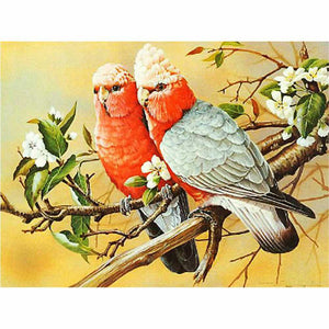 Diamond Painting - Papageienpaar