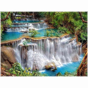 Diamond Painting - Paradiesische Wasserfälle