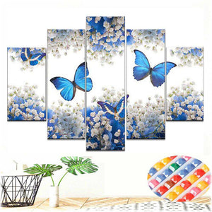 XXL Diamond Painting - Blüten & Schmetterlinge